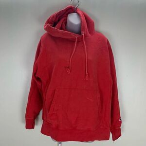 Champion Reverse Weave Pullover Red Sweatshirt Hoodie Size Medium Y2k Vintage